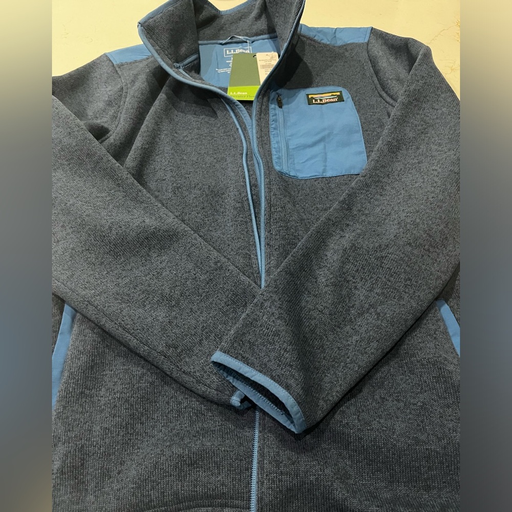 LL Bean sweater fleece jacket - Mallard Blue - NWT!